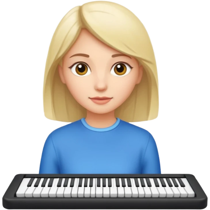 Girl with keyboard emoji