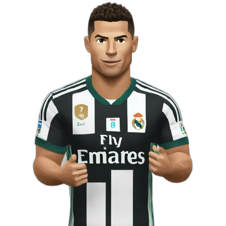 Ronaldo doing suiii emoji