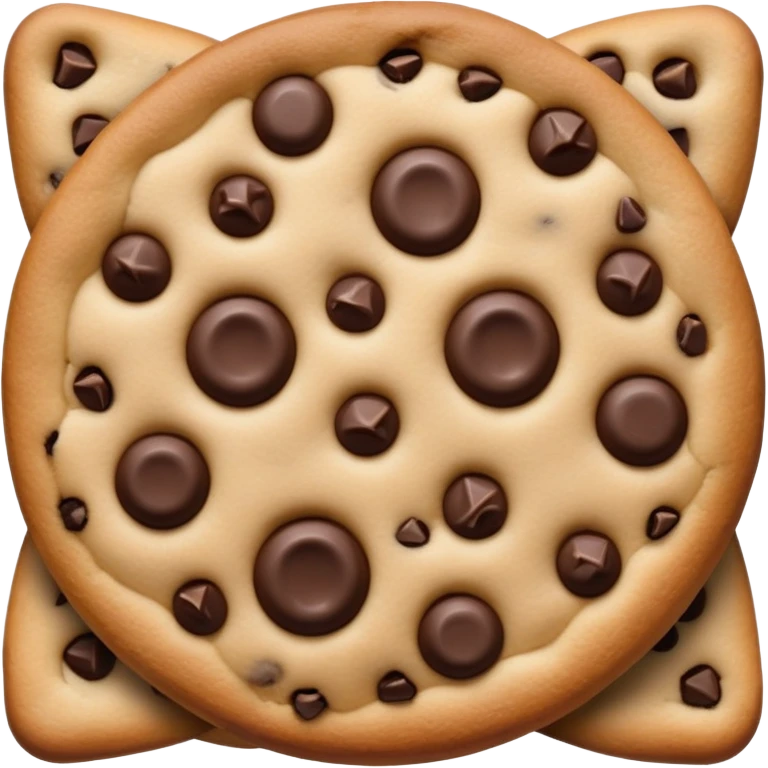 A chocolate chip emoji
