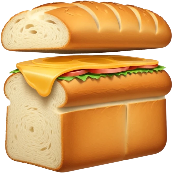 sliced sandwich bread loaf emoji