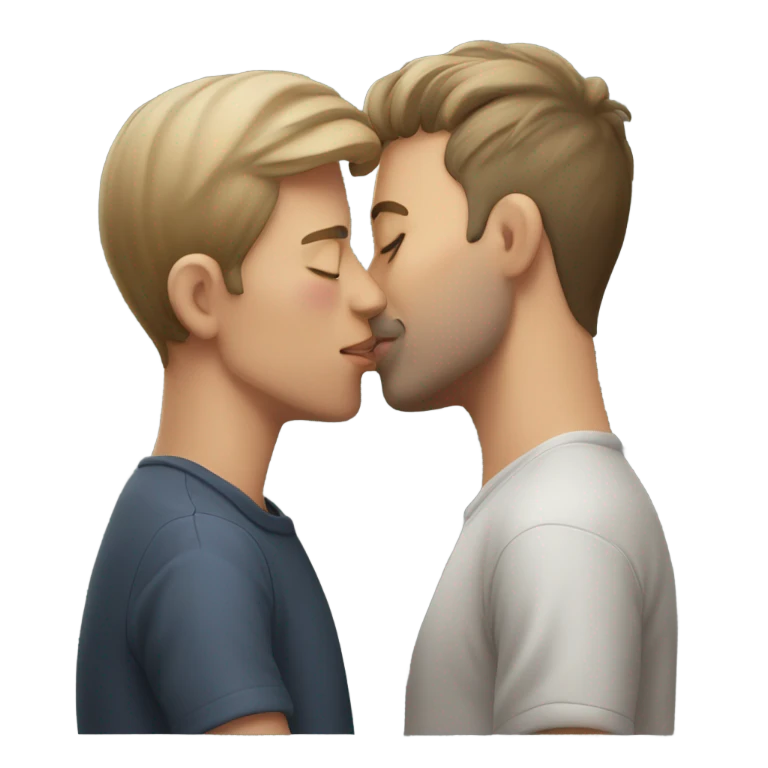 Guy kissing emoji