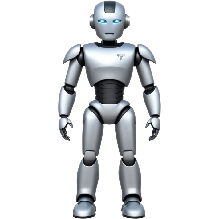 fullbody silver tesla bot emoji
