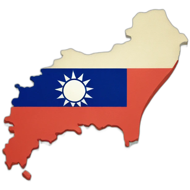 Map of Taiwan with flag emoji