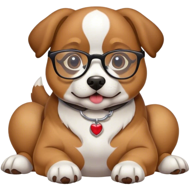 Dog with glasses emoji