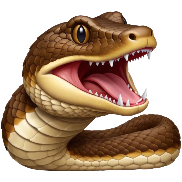 Cottonmouth open white mouth emoji