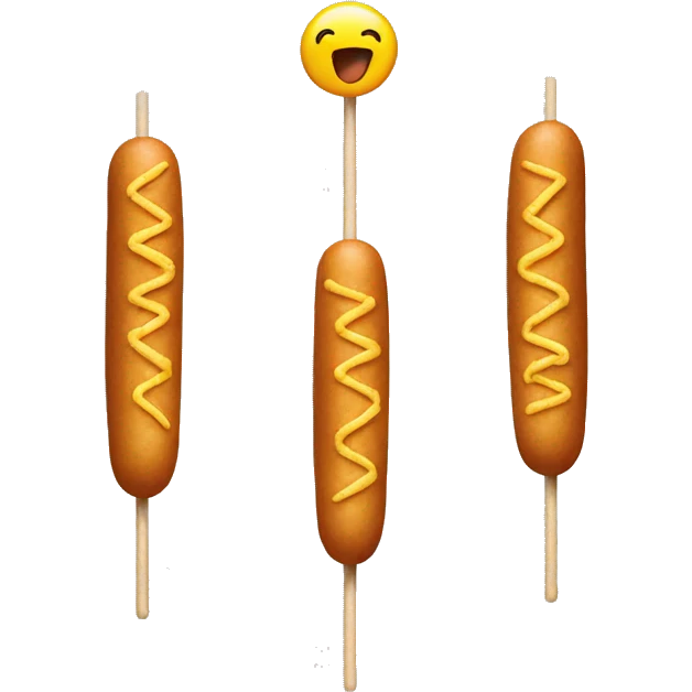 Corndog on stick emoji