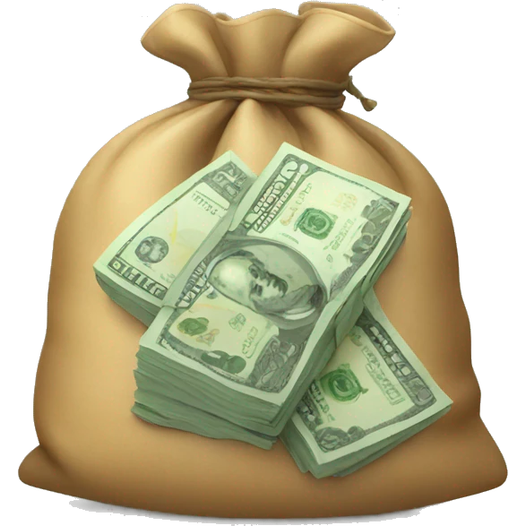 bag of money with yuan emoji
