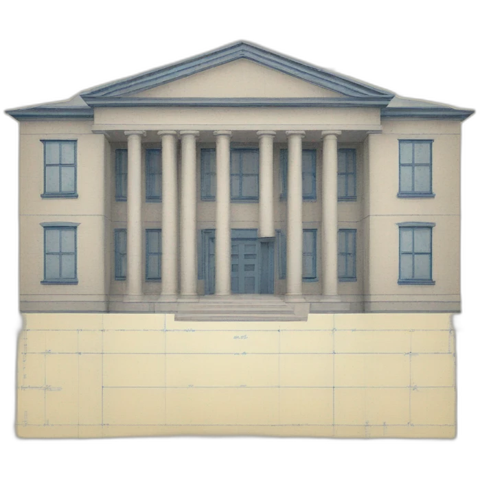 blueprint of a school emoji