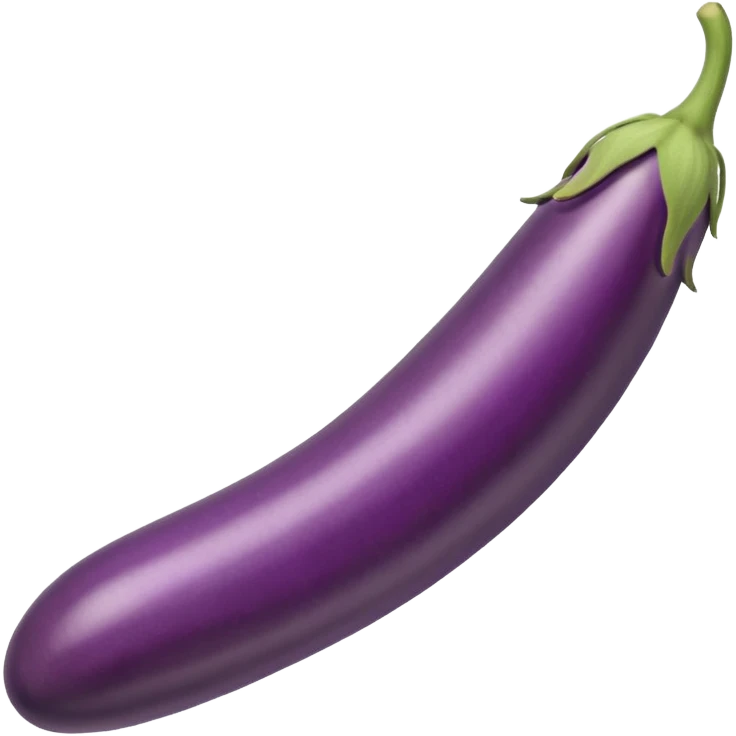 very long and thin straight eggplant emoji