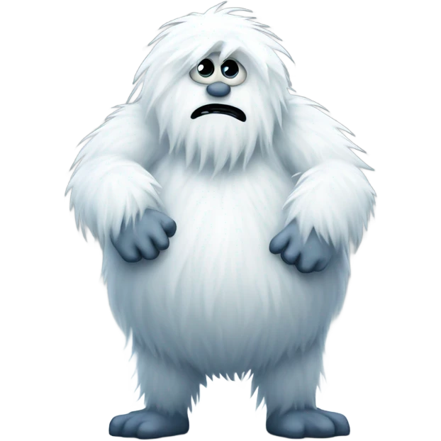 Picture of a shivering abominable snowman emoji