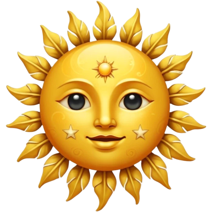 Vintage Sun and Moon emoji