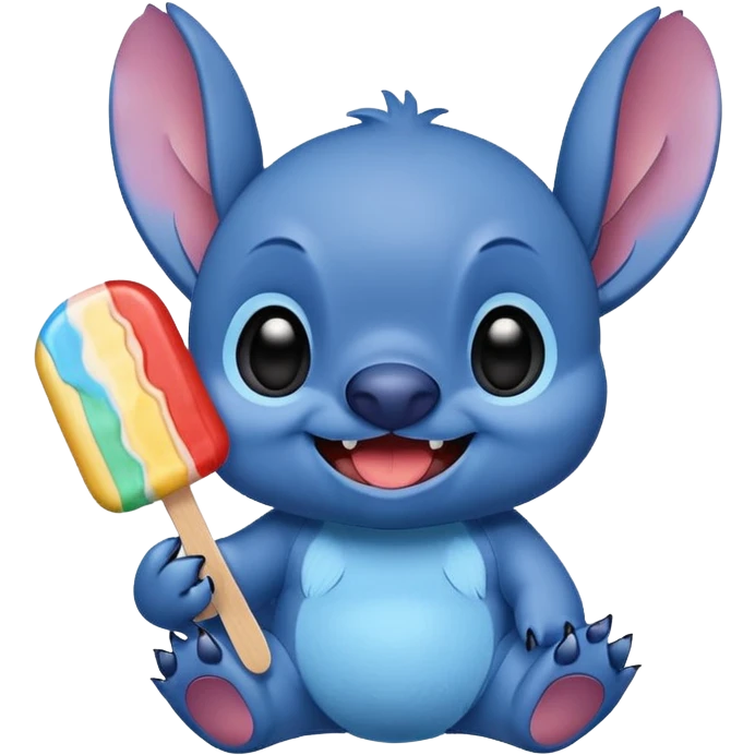 Stitch with popsicle emoji