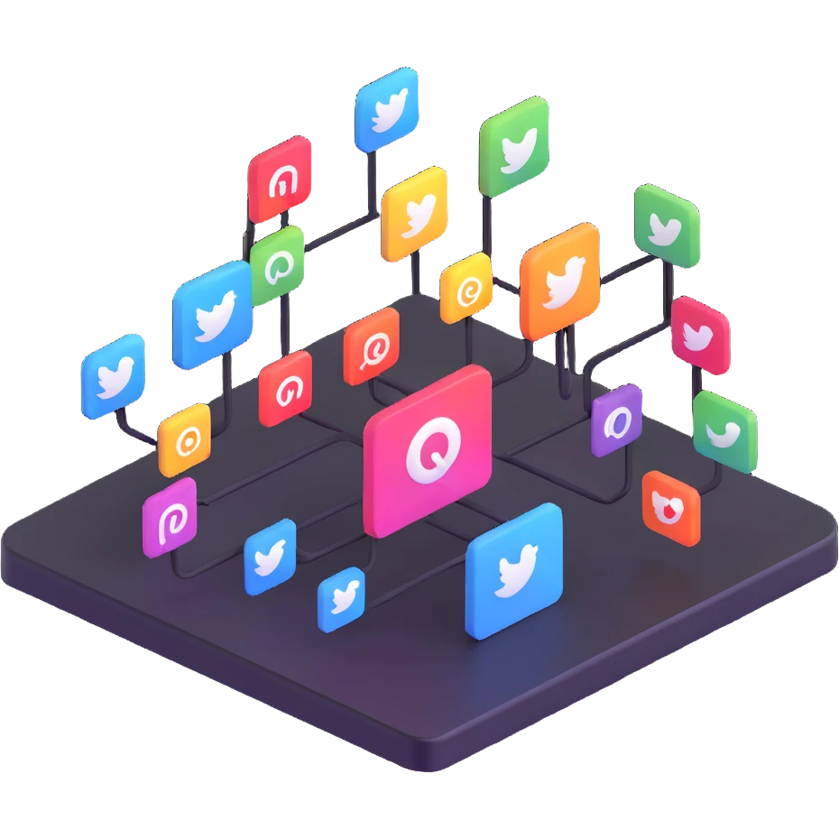 connecting social media accounts, SNS platform integration emoji