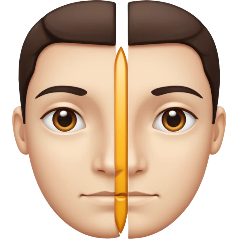 a human face with two sides, one side looking left, one side looking right emoji
