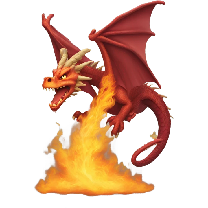 Dragon blowing fore emoji