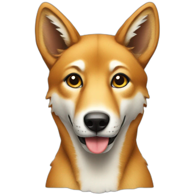 A dingo ready for Christmas emoji