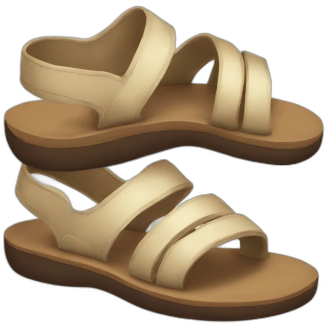 hand holding sandal emoji