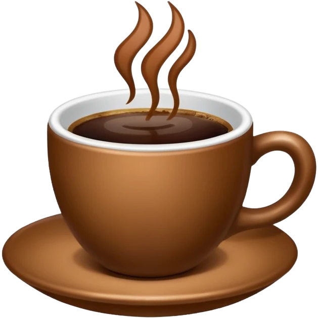 A coffee emoji very small like how a emoji is supposed to be emoji