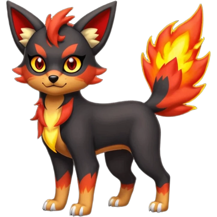 Zorua-Houndour-Litten-Fakémon-hybrid-creature (full body)  emoji