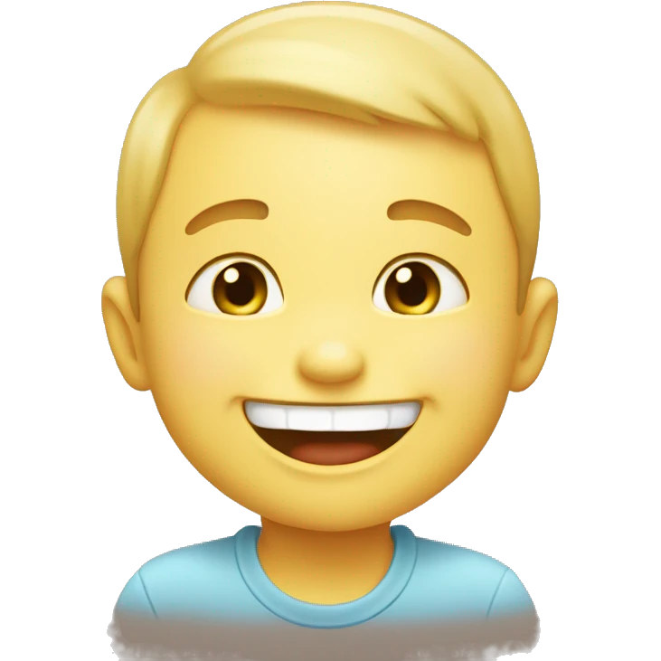 emoji style, baby boy with laughing happy face, no body, emoji