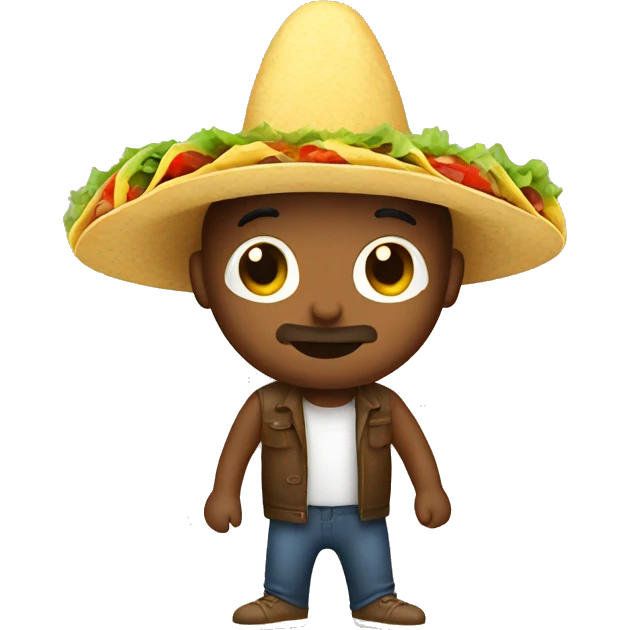 Man with taco emoji