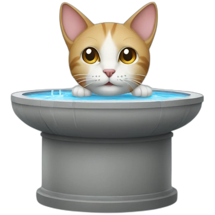 Cat water fountain emoji