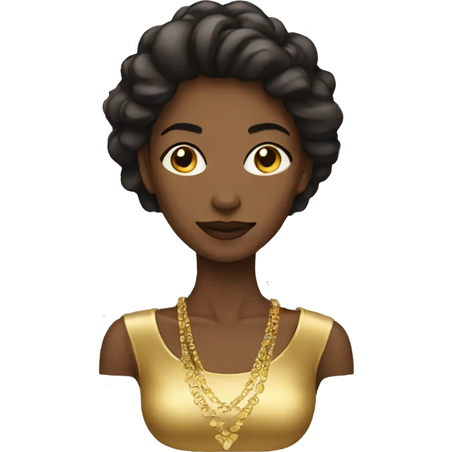woman with gold emoji