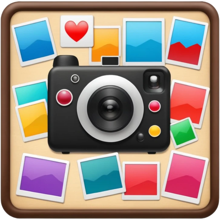 Collage board with photo emoji