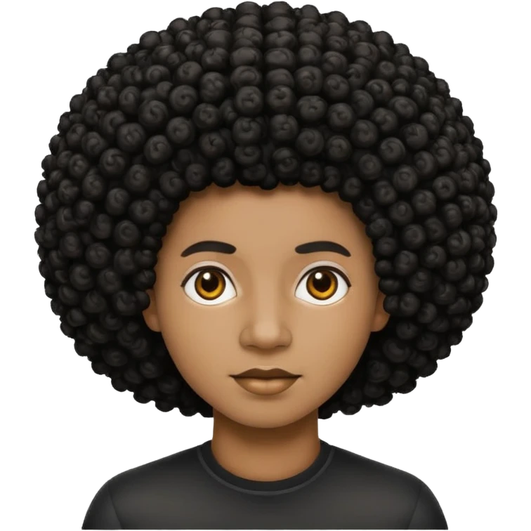 curly afro black emoji