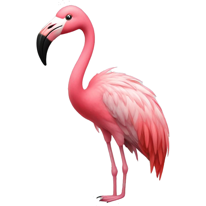 flamingo with too-too emoji
