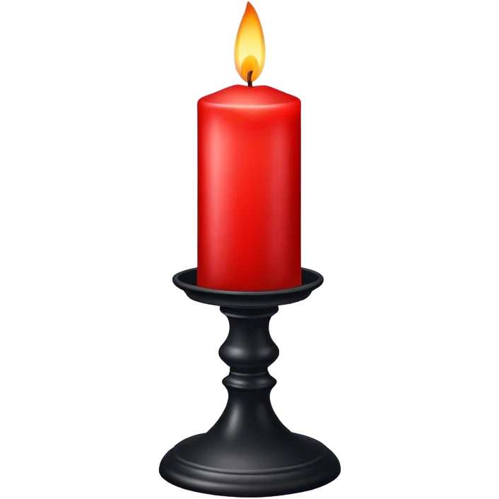 Sanguine-Red candle on a black stand emoji