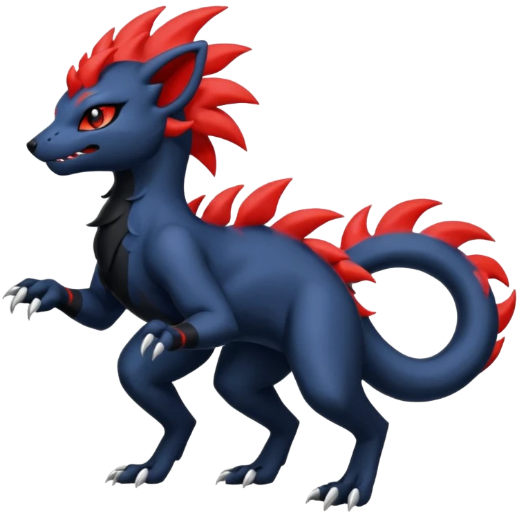 Zorua-Absol-Salandit-fusion (full body) emoji