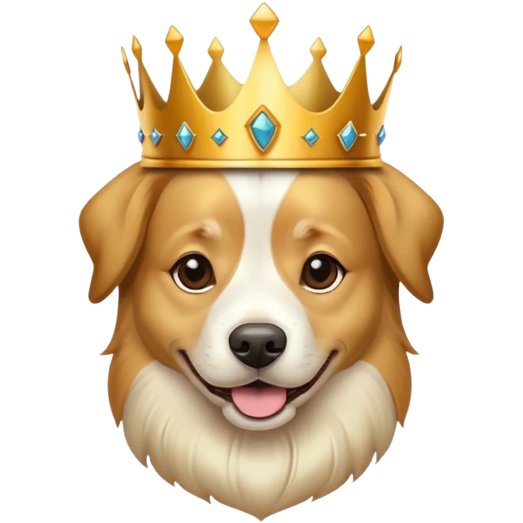 Dog wearing a crown emoji