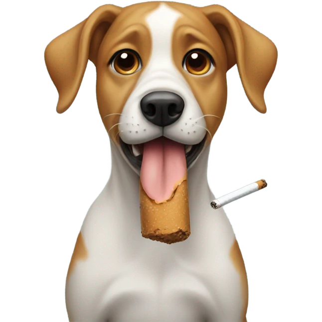 Dog smoking a cigarette  emoji
