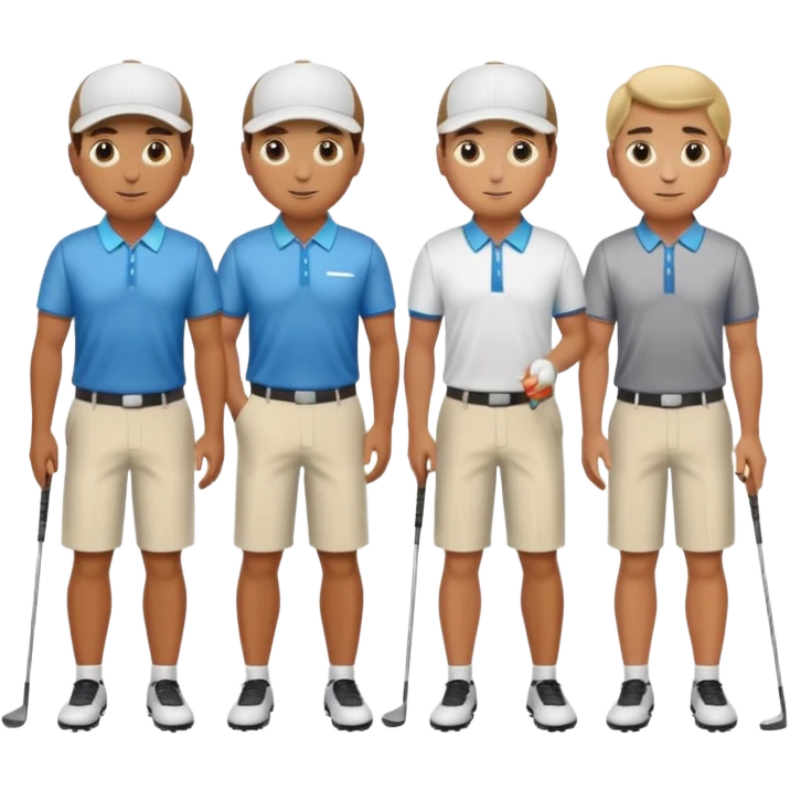 Group of men golfing emoji
