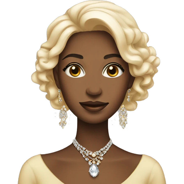 elegant girl with jewelry emoji