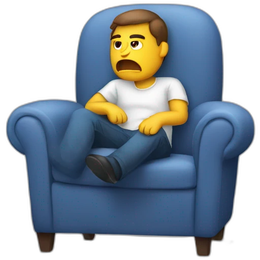 Person Waiting angry in a armchair emoji