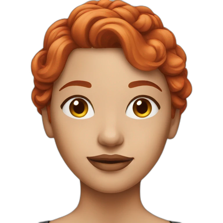 beautiful woman with red hair emoji