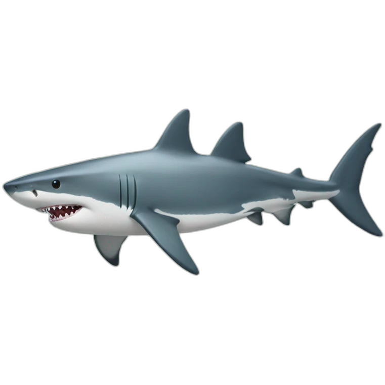 Shark walk in the school emoji