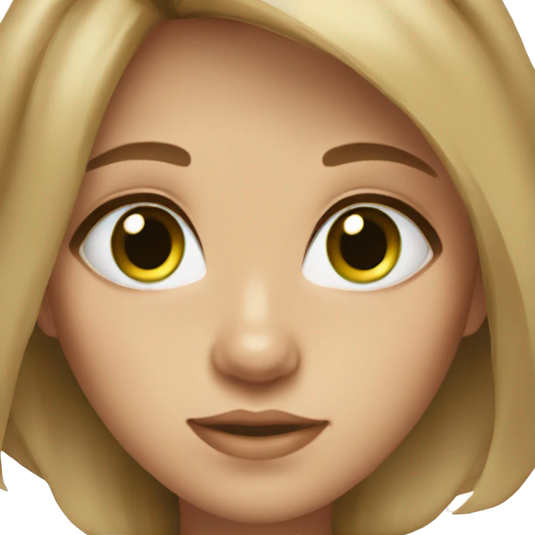 stunning girl light brown hair green eyes emoji