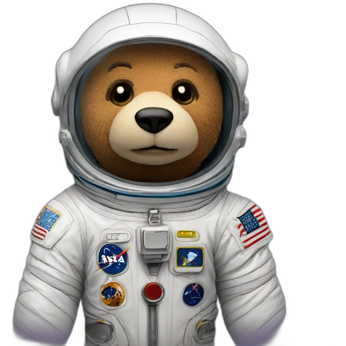 astronaut plush bear emoji