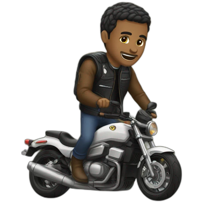 Grueso en moto emoji