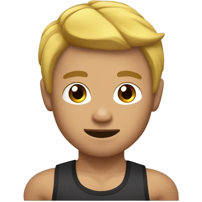 muscular asian personal trainer golden hair emoji