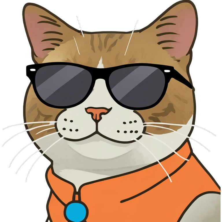 Cat with sunglasses emoji