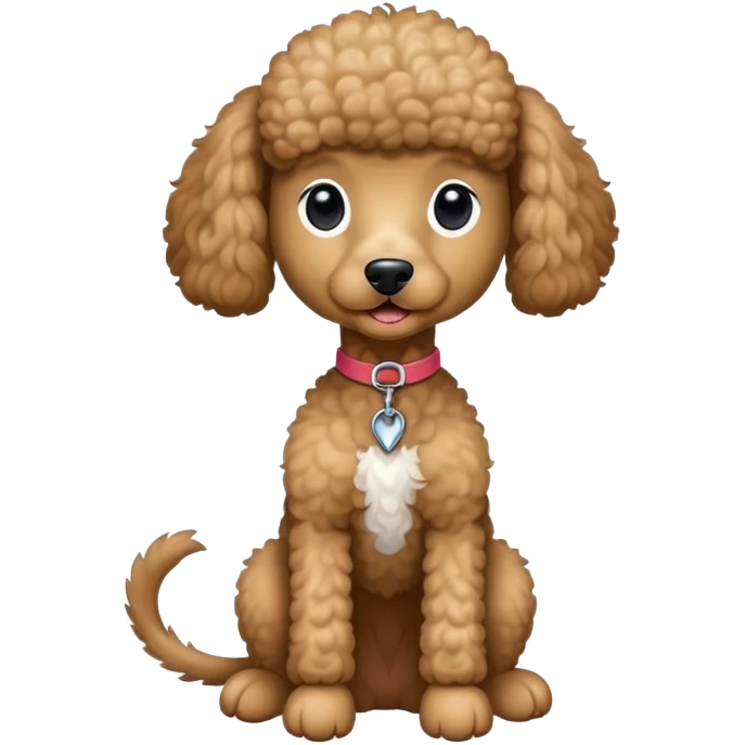 Super Skinny - Light Brown - Poodle - Sitting - No Collar emoji