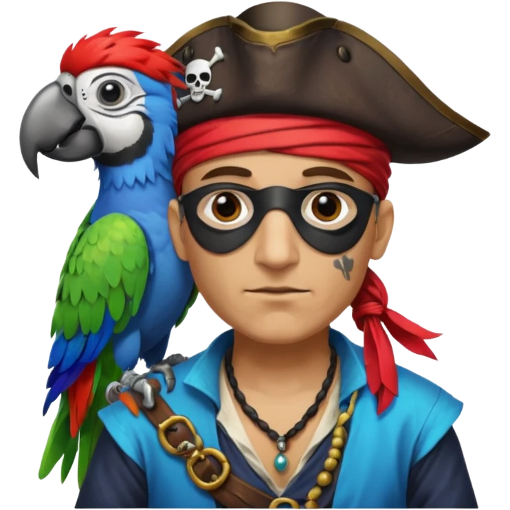 pirate and parrot emoji