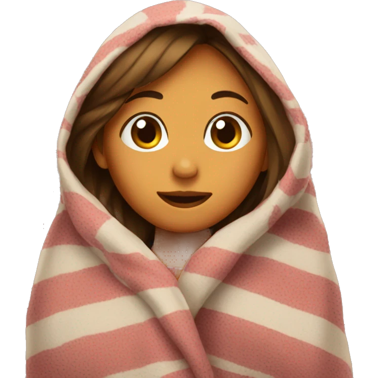 girl in blanket  emoji