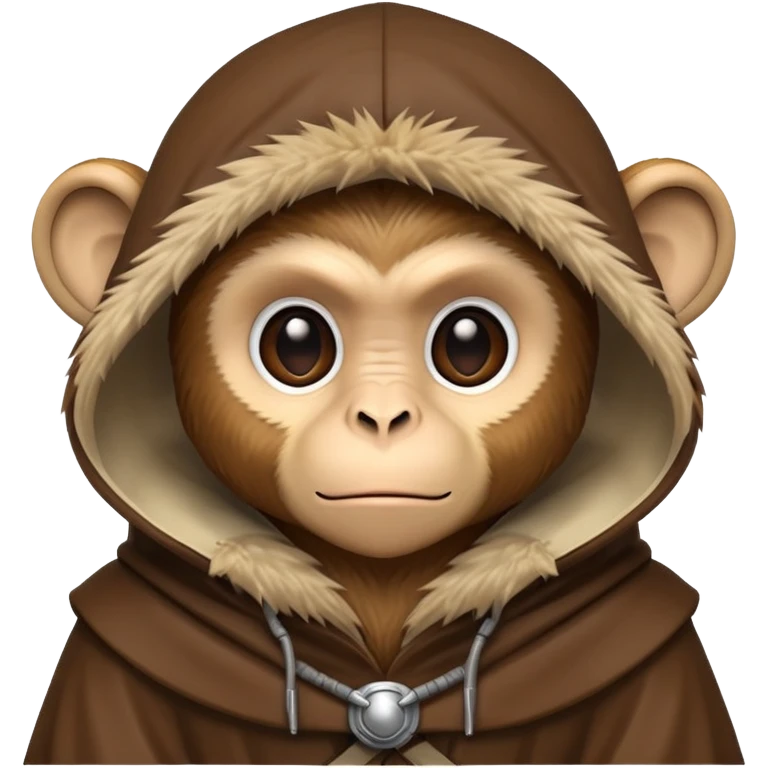 Jedi monkey with hood emoji