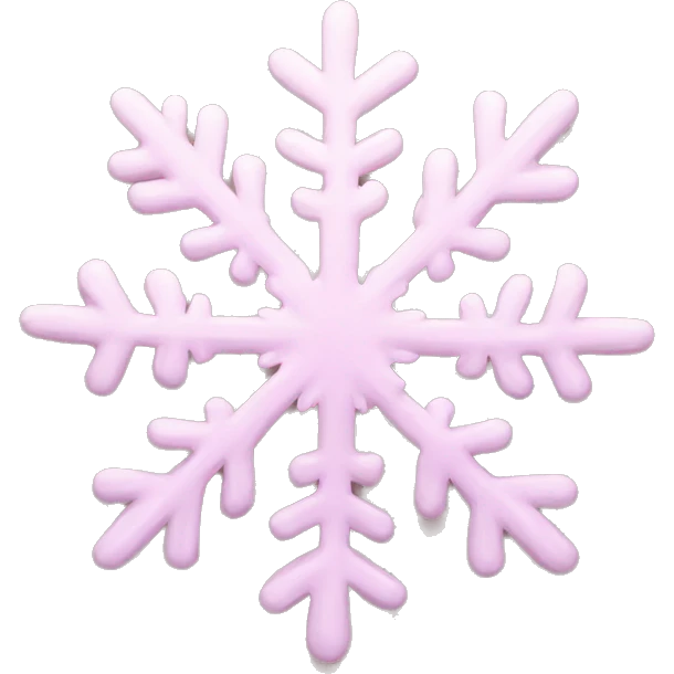 pastel pink snowflake  emoji