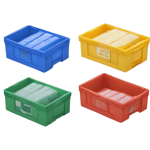 stackable plastic box euro emoji